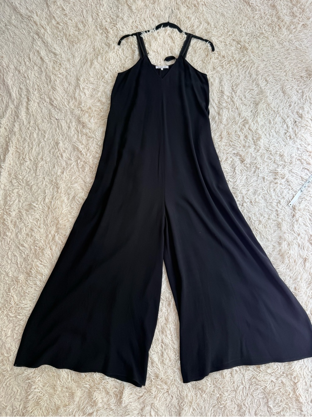 Helmut Lang Black Wide Leg Jumpsuit Acetate Blend Minimalist Size S